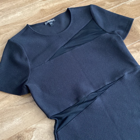 Black Mesh Dress - Picture 2 of 3